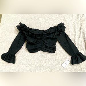 Zara Ruffled Crop Top